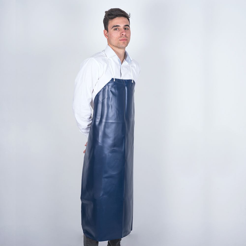 DELANTAL IMPERMEABLE AZUL BOSQUE CON LIBRETITA